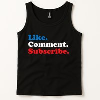 Like Comment Subscribe Vlogger Social Media Blogger Tank Top