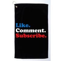 Like Comment Subscribe Vlogger Social Media Blogger Golf Towel