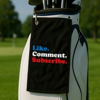 Like Comment Subscribe Vlogger Social Media Blogger Golf Towel