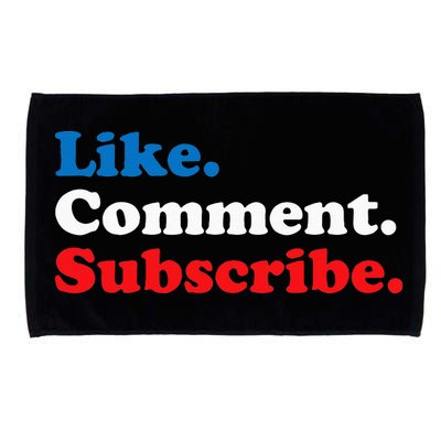 Like Comment Subscribe Vlogger Social Media Blogger Microfiber Hand Towel