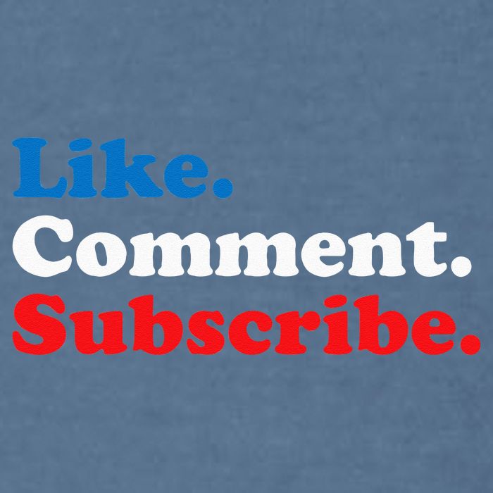 Like Comment Subscribe Vlogger Social Media Blogger Garment-Dyed Sweatshirt