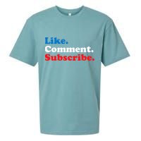 Like Comment Subscribe Vlogger Social Media Blogger Sueded Cloud Jersey T-Shirt