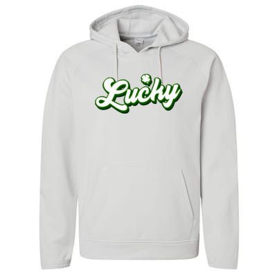 Lucky Charm Shamrock Lucky Performance Fleece Hoodie