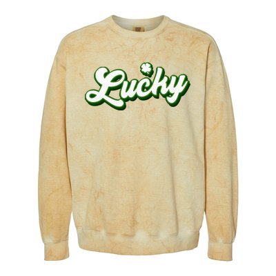 Lucky Charm Shamrock Lucky Colorblast Crewneck Sweatshirt