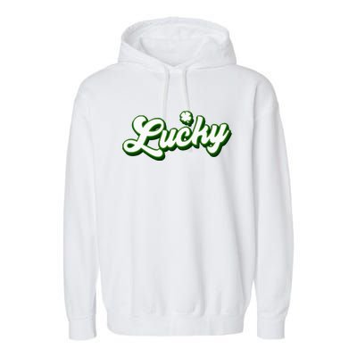 Lucky Charm Shamrock Lucky Garment-Dyed Fleece Hoodie