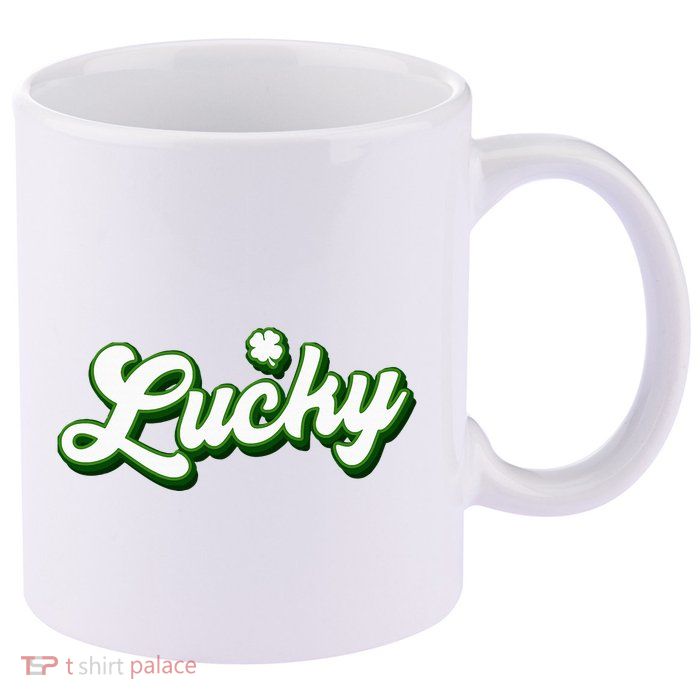 Lucky Charm Shamrock Lucky 11oz C Handle Ceramic Mug