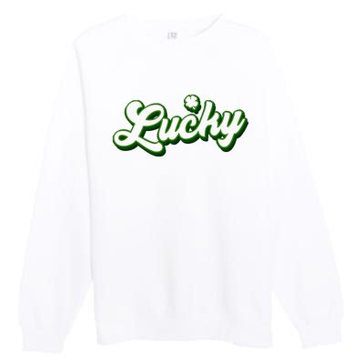 Lucky Charm Shamrock Lucky Premium Crewneck Sweatshirt