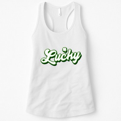 Lucky Charm Shamrock Lucky Womens Tank Top