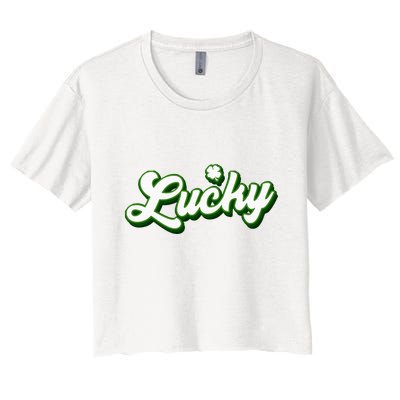 Lucky Charm Shamrock Lucky Crop Top