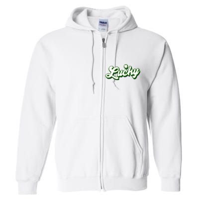 Lucky Charm Shamrock Lucky Full Zip Hoodie