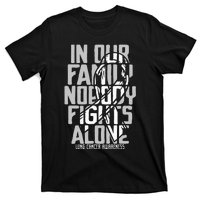 Lung Cancer Support White Family Lung Cancer Awareness T-Shirt