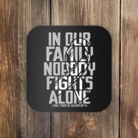 Lung Cancer Support White Family Lung Cancer Awareness Coaster