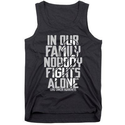 Lung Cancer Support White Family Lung Cancer Awareness Tank Top