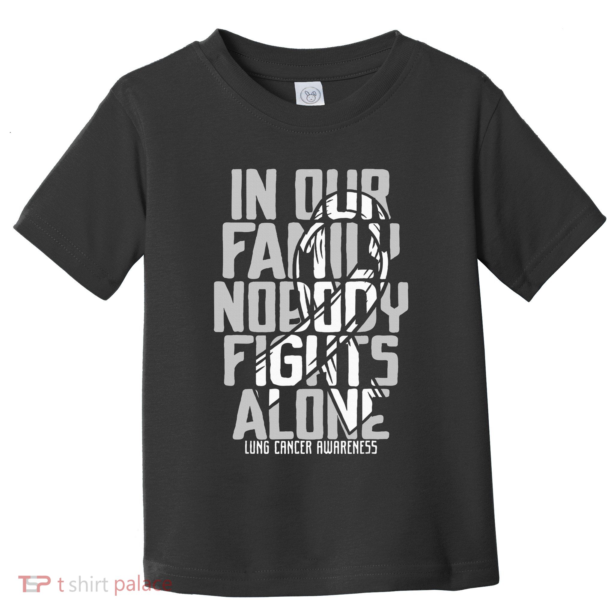 Lung Cancer Support White Family Lung Cancer Awareness Toddler T-Shirt