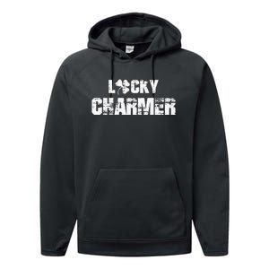 Lucky Charmer Shamrock Clover Leaf Performance Fleece Hoodie