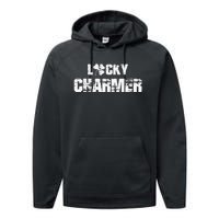 Lucky Charmer Shamrock Clover Leaf Performance Fleece Hoodie