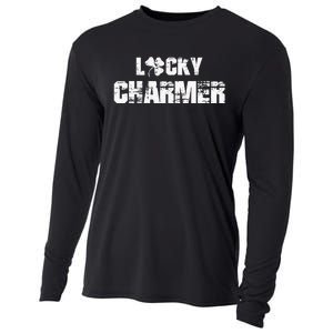 Lucky Charmer Shamrock Clover Leaf Cooling Performance Long Sleeve Crew