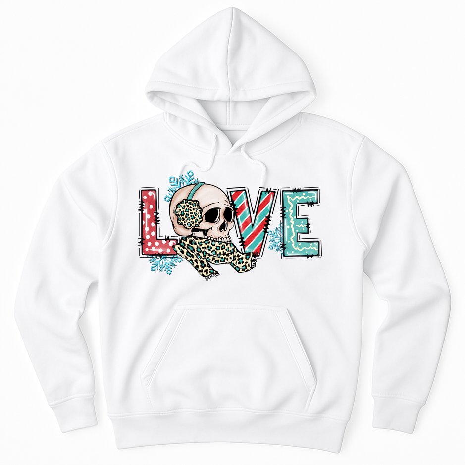 Love Christmas Skull Funny Xmas Hoilday Gift Hoodie