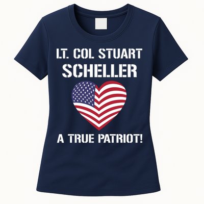 Lt. Col. Stuart Scheller A True Patriot Womens T-Shirt