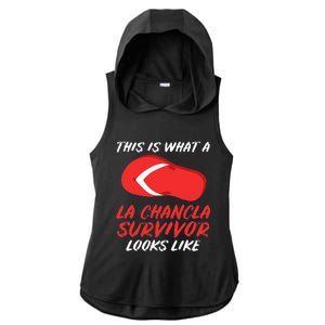 La Chancla Survivor Funny Family Humor Gift Ladies PosiCharge Tri-Blend Wicking Draft Hoodie Tank