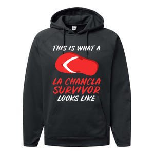 La Chancla Survivor Funny Family Humor Gift Performance Fleece Hoodie