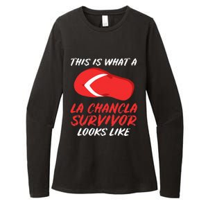 La Chancla Survivor Funny Family Humor Gift Womens CVC Long Sleeve Shirt