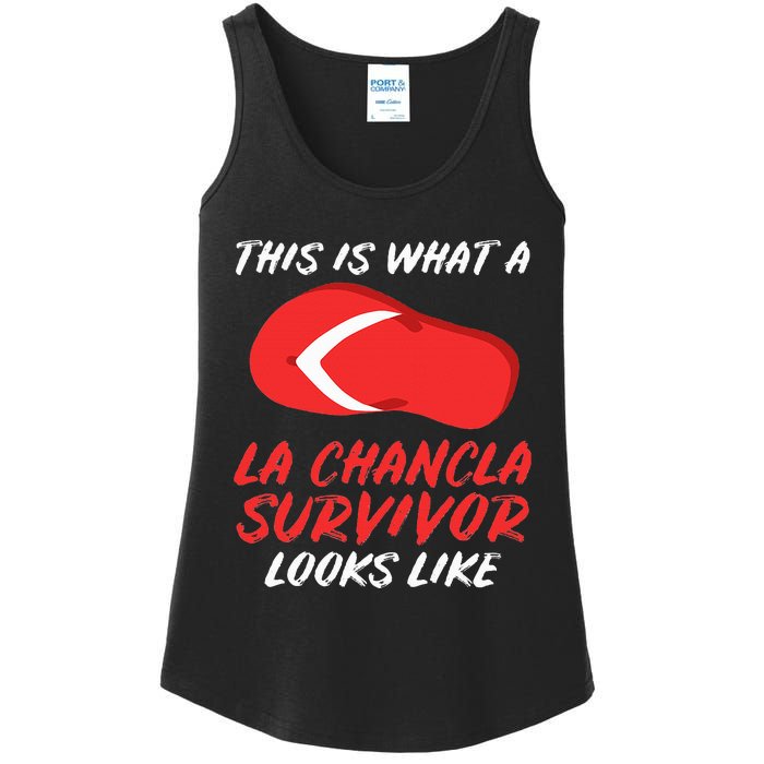 La Chancla Survivor Funny Family Humor Gift Ladies Essential Tank