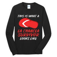 La Chancla Survivor Funny Family Humor Gift Tall Long Sleeve T-Shirt