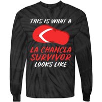 La Chancla Survivor Funny Family Humor Gift Tie-Dye Long Sleeve Shirt