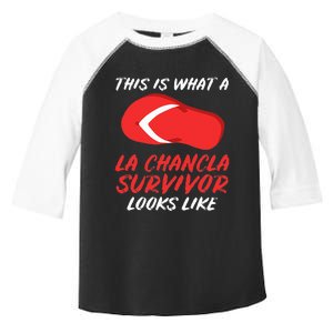 La Chancla Survivor Funny Family Humor Gift Toddler Fine Jersey T-Shirt