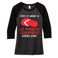 La Chancla Survivor Funny Family Humor Gift Women's Tri-Blend 3/4-Sleeve Raglan Shirt