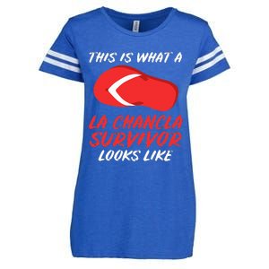 La Chancla Survivor Funny Family Humor Gift Enza Ladies Jersey Football T-Shirt