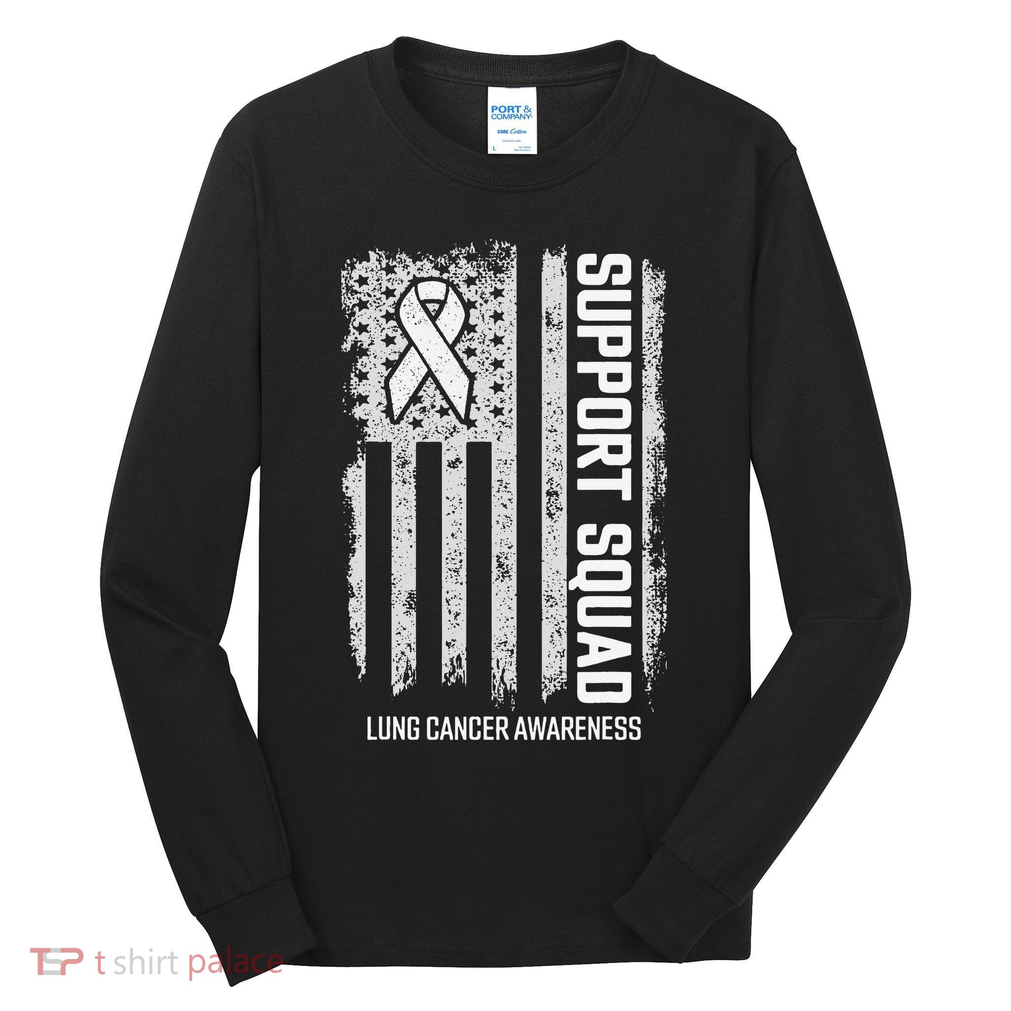 Lung Cancer Support Squad Lung Cancer Awareness Tall Long Sleeve T-Shirt