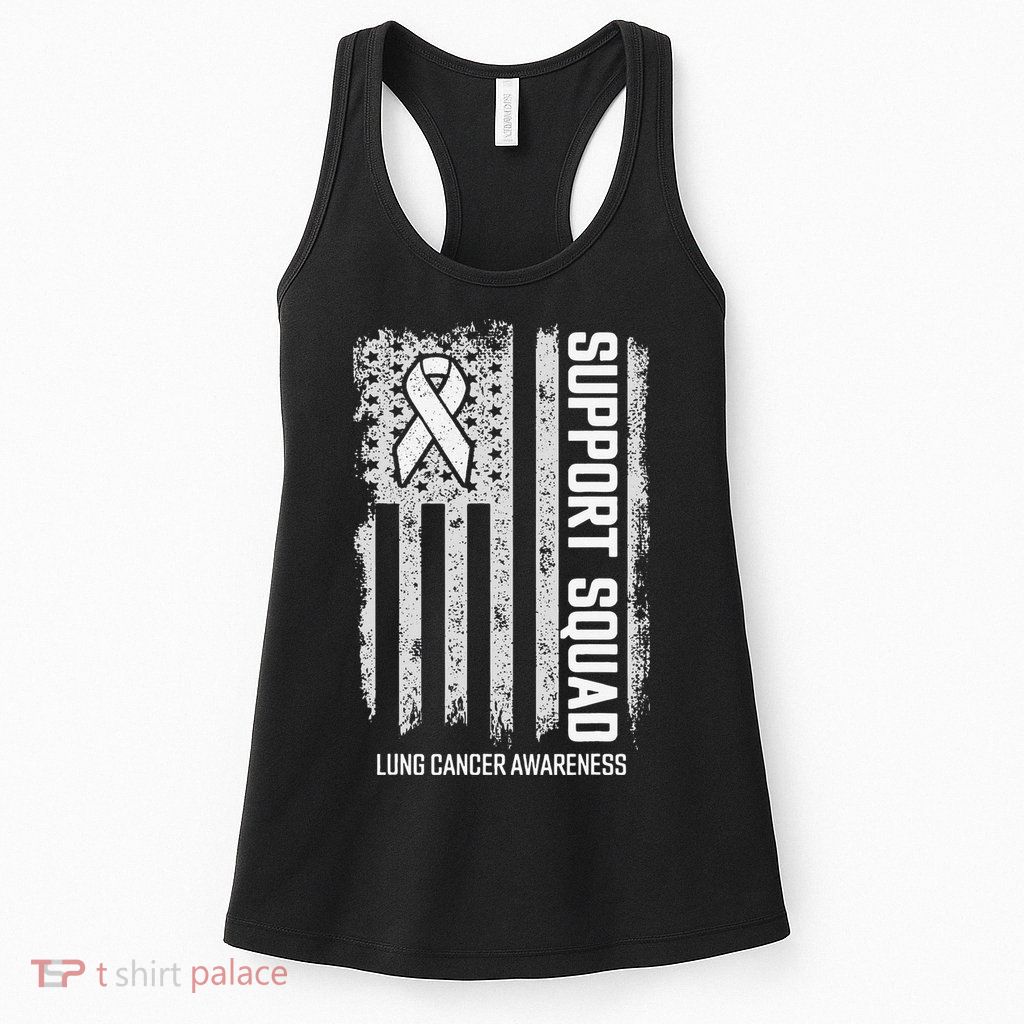 Lung Cancer Support Squad Lung Cancer Awareness Womens Tank Top
