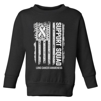 Lung Cancer Support Squad Lung Cancer Awareness Toddler Sweatshirt