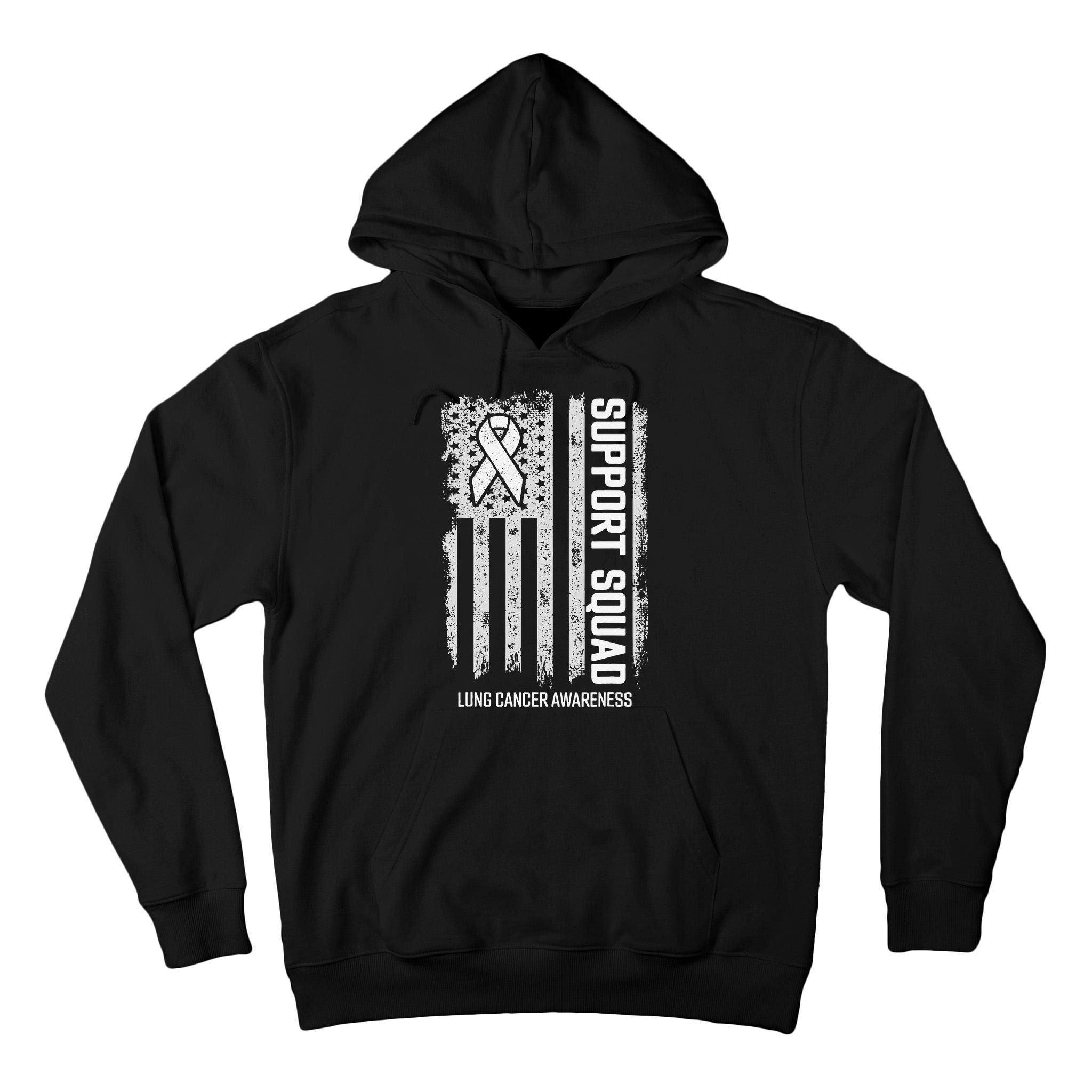 Lung Cancer Support Squad Lung Cancer Awareness Tall Hoodie