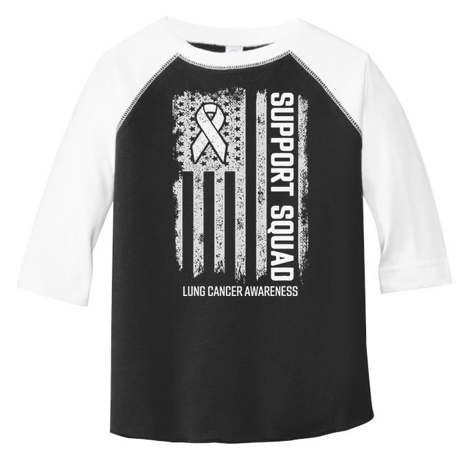 Lung Cancer Support Squad Lung Cancer Awareness Toddler Fine Jersey T-Shirt