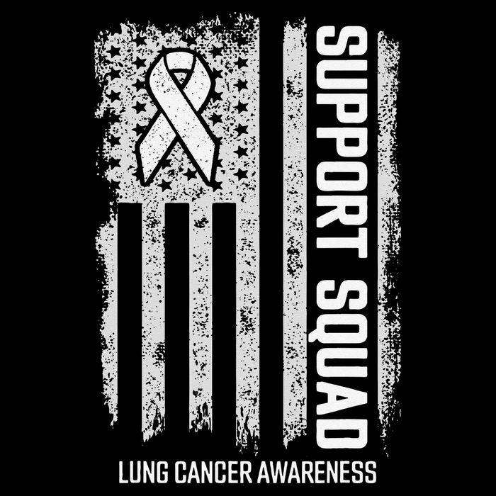 Lung Cancer Support Squad Lung Cancer Awareness Zip Tote Bag