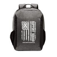 Lung Cancer Support Squad Lung Cancer Awareness Vector Backpack