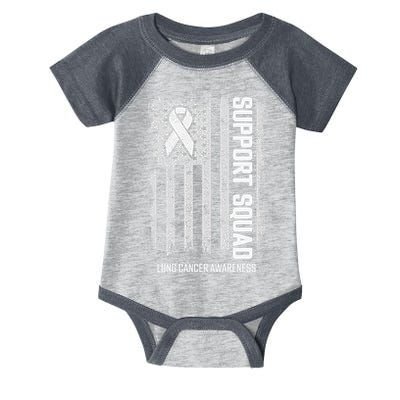 Lung Cancer Support Squad Lung Cancer Awareness Infant Baby Jersey Bodysuit