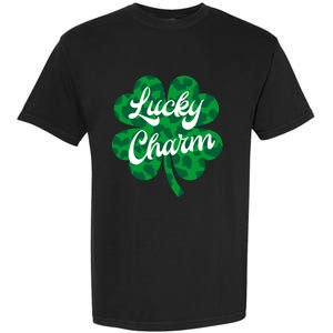 Lucky Charm St Patricks Day - Lucky Irish - Leopard Shamrock Garment-Dyed Heavyweight T-Shirt