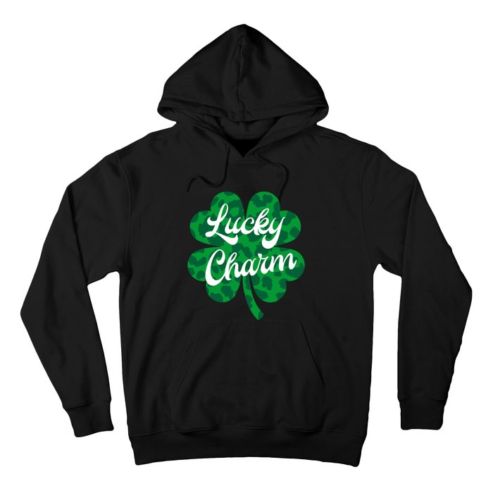 Lucky Charm St Patricks Day - Lucky Irish - Leopard Shamrock Hoodie