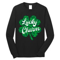 Lucky Charm St Patricks Day - Lucky Irish - Leopard Shamrock Long Sleeve Shirt