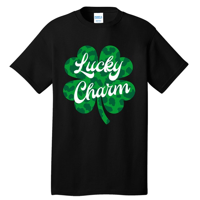 Lucky Charm St Patricks Day - Lucky Irish - Leopard Shamrock Tall T-Shirt