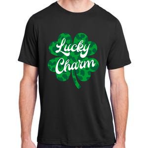 Lucky Charm St Patricks Day - Lucky Irish - Leopard Shamrock Adult ChromaSoft Performance T-Shirt