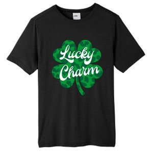 Lucky Charm St Patricks Day - Lucky Irish - Leopard Shamrock Tall Fusion ChromaSoft Performance T-Shirt