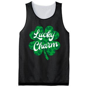 Lucky Charm St Patricks Day - Lucky Irish - Leopard Shamrock Mesh Reversible Basketball Jersey Tank