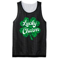 Lucky Charm St Patricks Day - Lucky Irish - Leopard Shamrock Mesh Reversible Basketball Jersey Tank