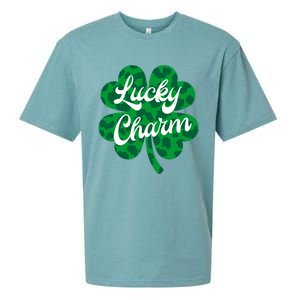 Lucky Charm St Patricks Day - Lucky Irish - Leopard Shamrock Sueded Cloud Jersey T-Shirt