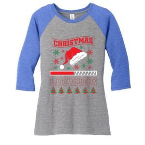 Loading Christmas Spirit Please Wait Xmas Video Games Lover Meaningful Gift Women's Tri-Blend 3/4-Sleeve Raglan Shirt